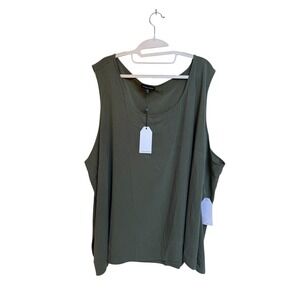 Universal Standard Cooling Stretch Cupro Green Tank‎ Size 2XL (fits 5X) NWT